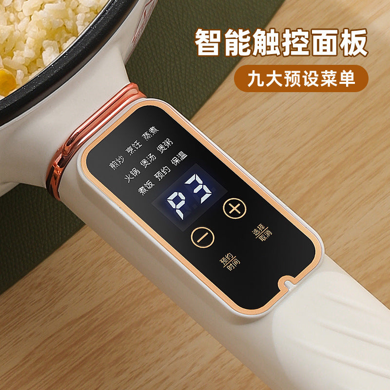 Poêle à frire électrique, usage domestique, grande capacité, cuisson intelligente, sauté, multifonctionnelle, poêle antiadhésive, poêle à frire électrique, poêle de cuisson haute puissance tout-en-un.