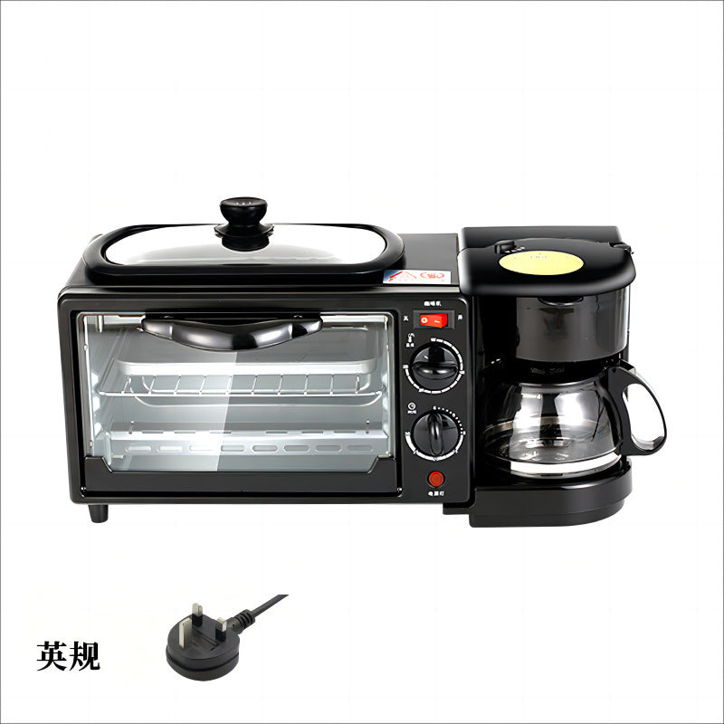 3-in-1 breakfast machine, home multifunctional breakfast machine, coffee making, hot milk, electric oven
