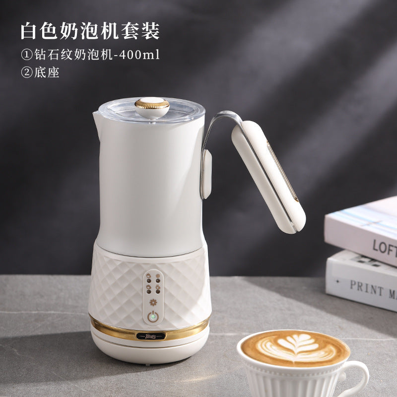 Bincoo electric milk frother, fully automatic milk frother, small household hot and cold coffee milk frother, mixer and frother.