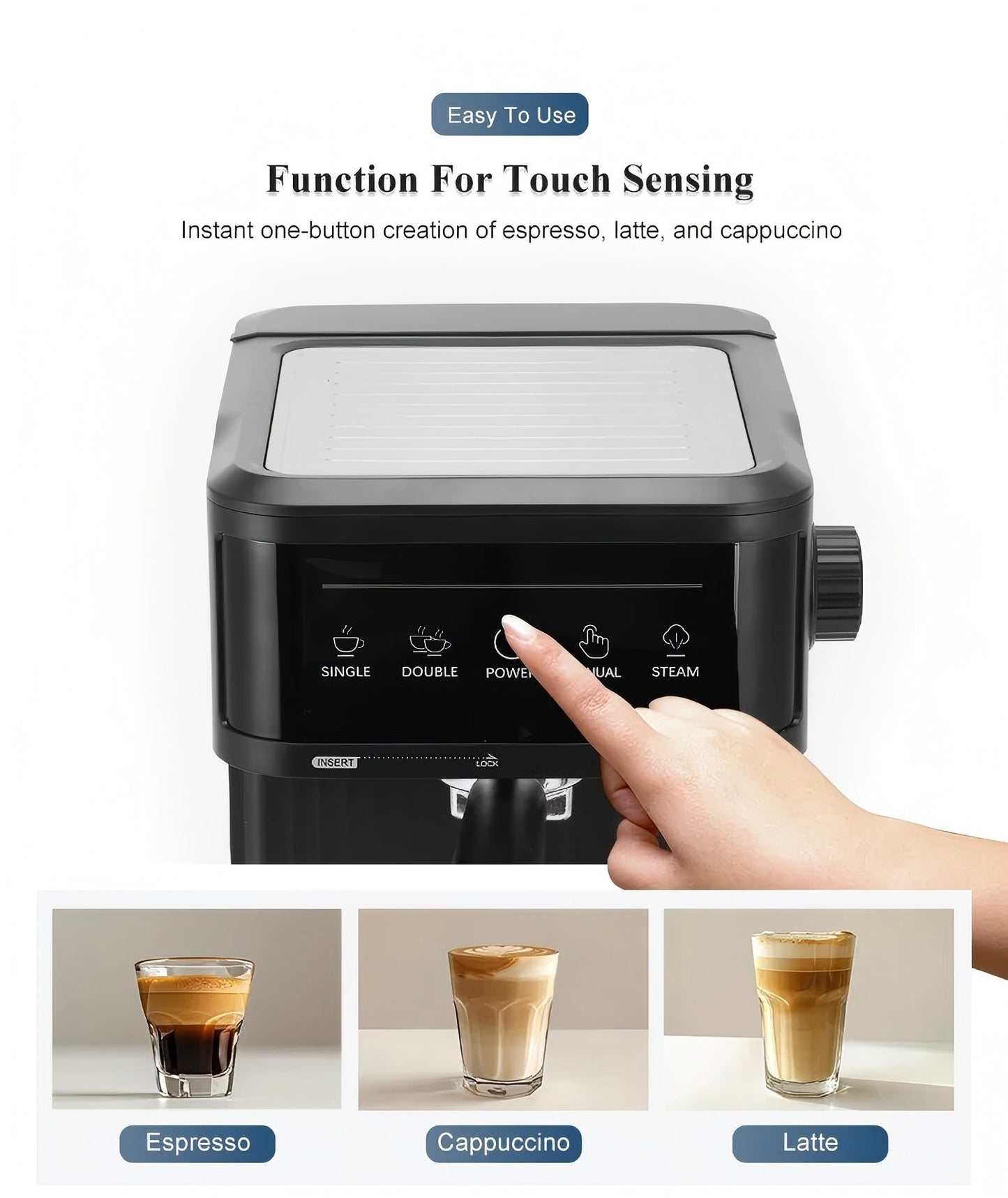 20BAR Italian coffee machine, home semi-automatic espresso machine, Coffee machine