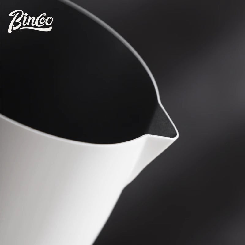 Bincoo electric milk frother, fully automatic milk frother, small household hot and cold coffee milk frother, mixer and frother.