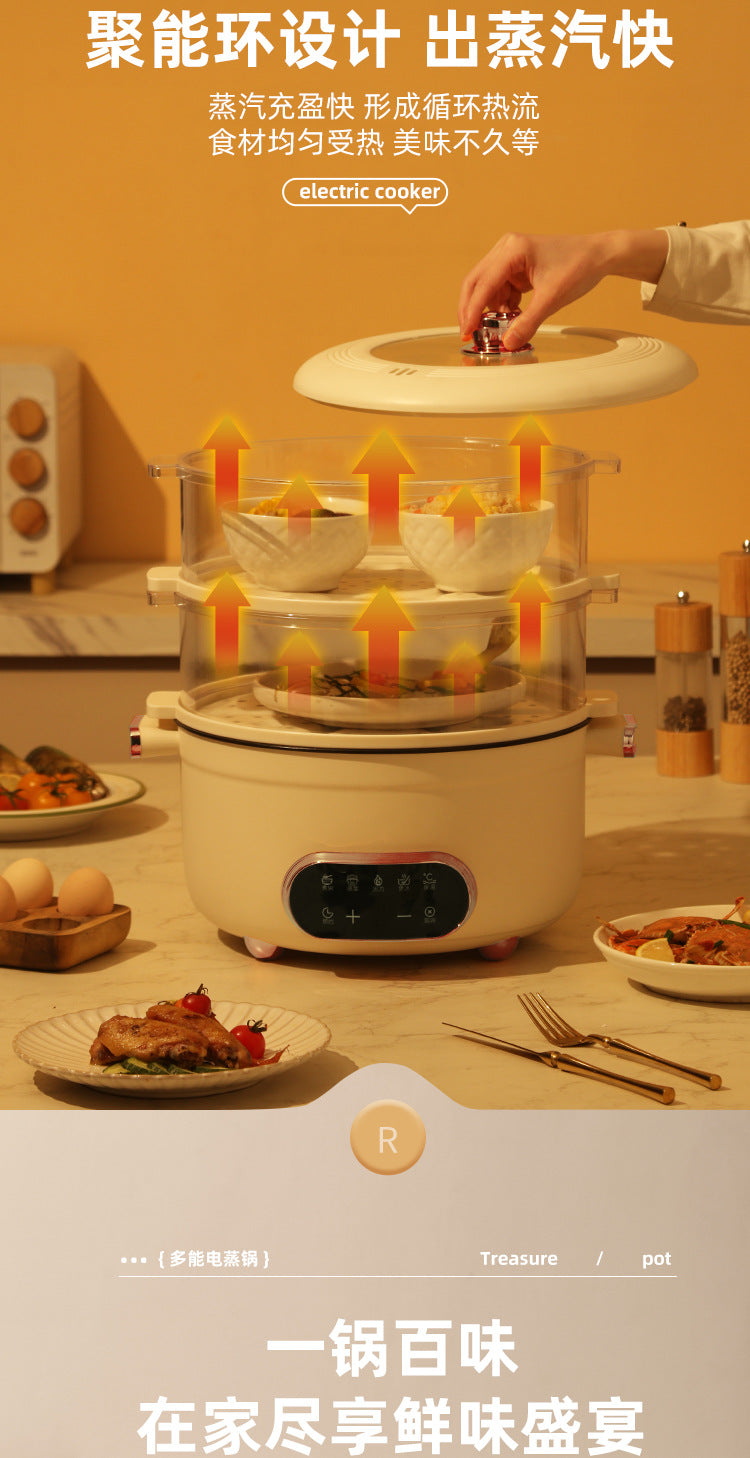 Marmite électrique multicouche intelligente et chaudière à vapeur, idéale pour une utilisation familiale et domestique