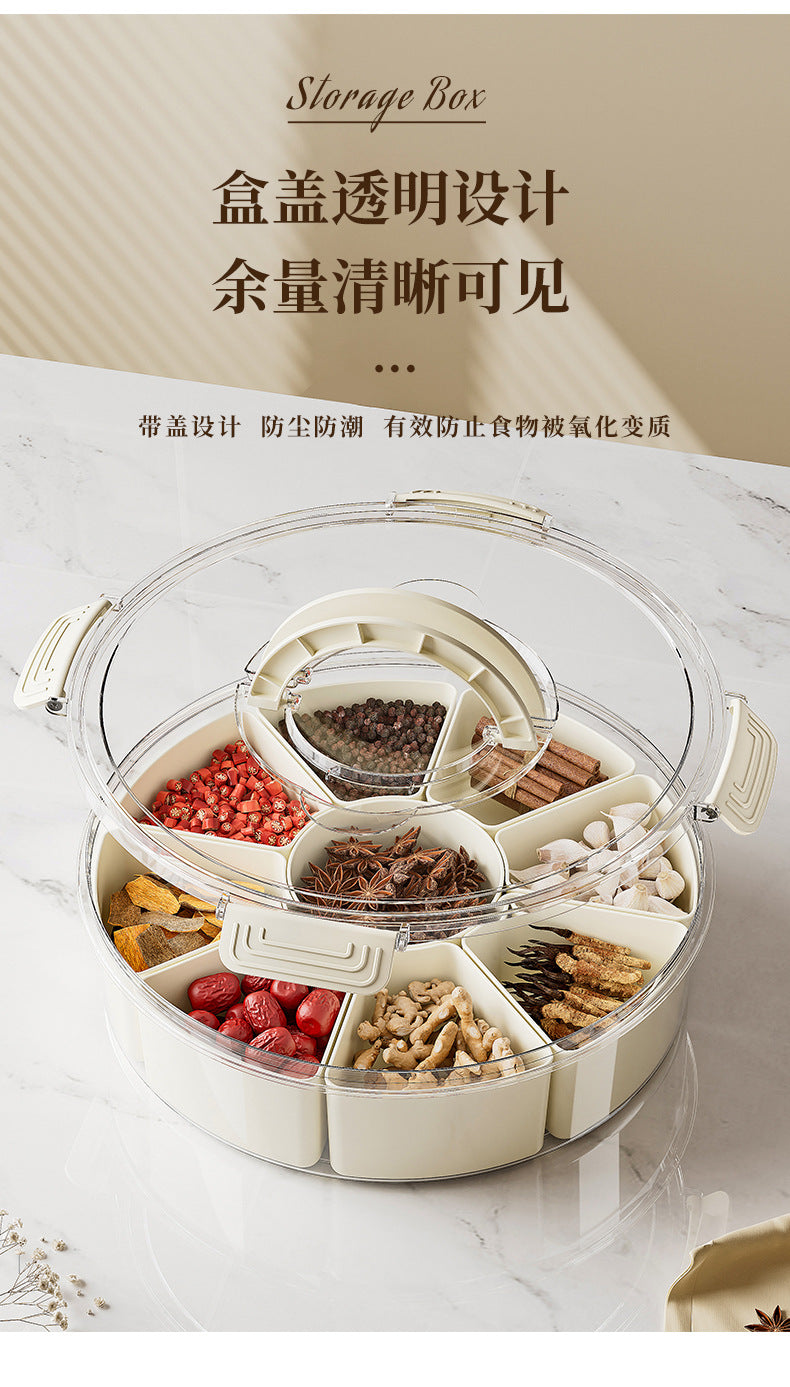 Boîte de rangement à épices, ustensiles de cuisine, usage domestique, gadget pour articles ménagers, stockage d'assaisonnement en plastique, pot hermétique.