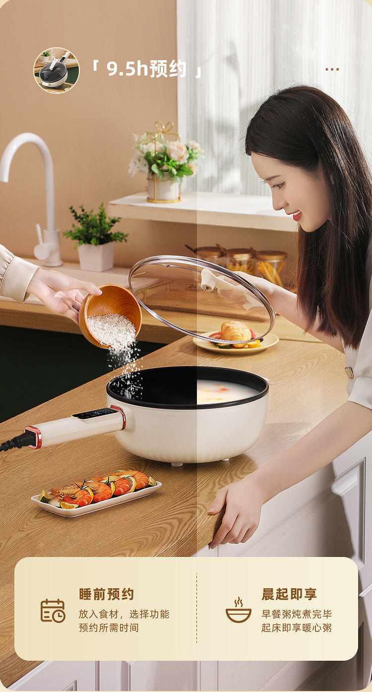 Poêle à frire électrique, usage domestique, grande capacité, cuisson intelligente, sauté, multifonctionnelle, poêle antiadhésive, poêle à frire électrique, poêle de cuisson haute puissance tout-en-un.