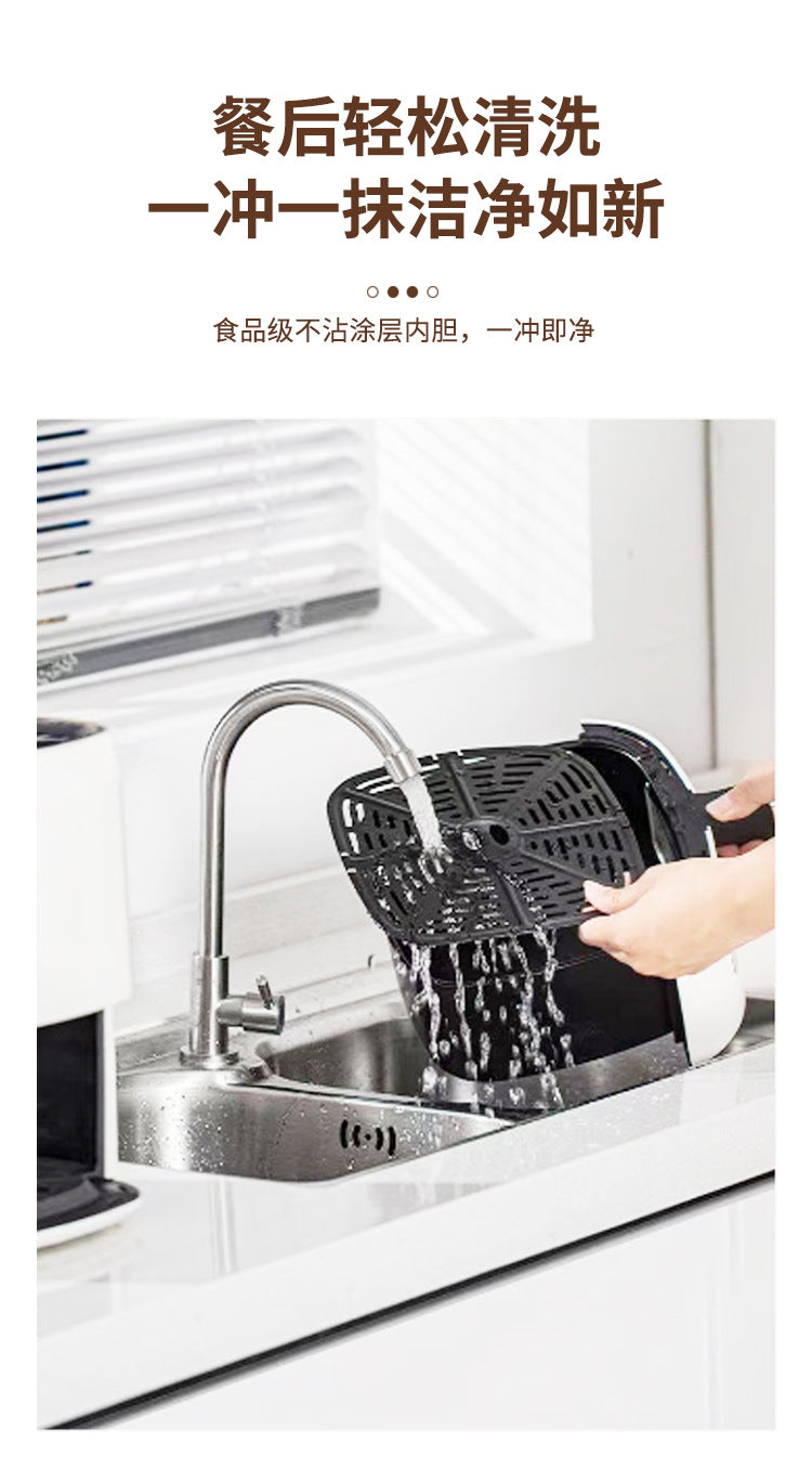 8L stainless steel double pot air fryer multifunctional visual large capacity household electric fryer only for french fries oven