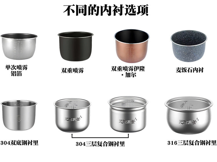 220V European and American 3.5L dormitory and household multi-functional steaming and cooking hot pot electric rice cooker intelligent electric pressure cooker