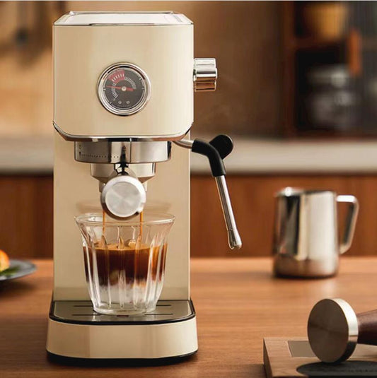 Machine à café de style italien, petite machine semi-automatique à usage domestique de style américain, infusion et mousse intégrées, mousseur à lait.