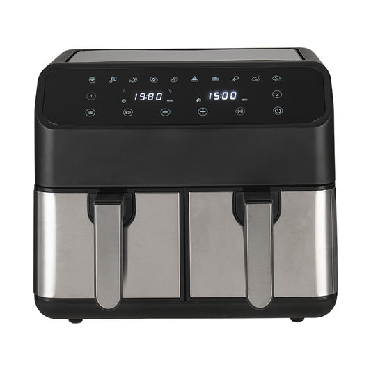 8L stainless steel double pot air fryer multifunctional visual large capacity household electric fryer only for french fries oven