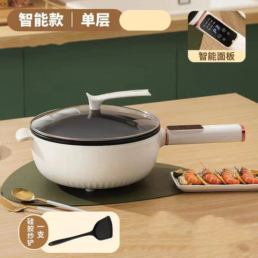 Poêle à frire électrique, usage domestique, grande capacité, cuisson intelligente, sauté, multifonctionnelle, poêle antiadhésive, poêle à frire électrique, poêle de cuisson haute puissance tout-en-un. 